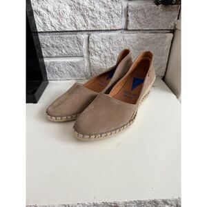 Verbenas Made in Spain Mamen Wedge Espadrilles in Stone Suede Womens 39/US7.5